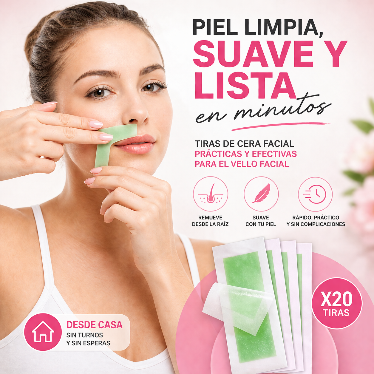 Tiras Cera Facial x20