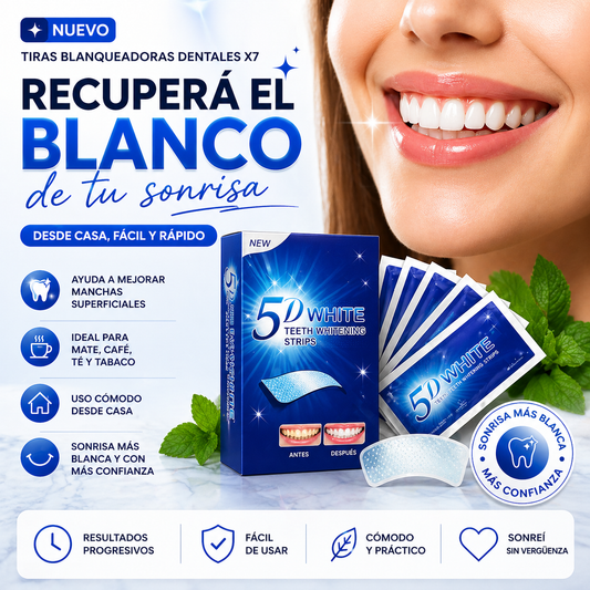 Tiras Blanqueadoras Dentales x7